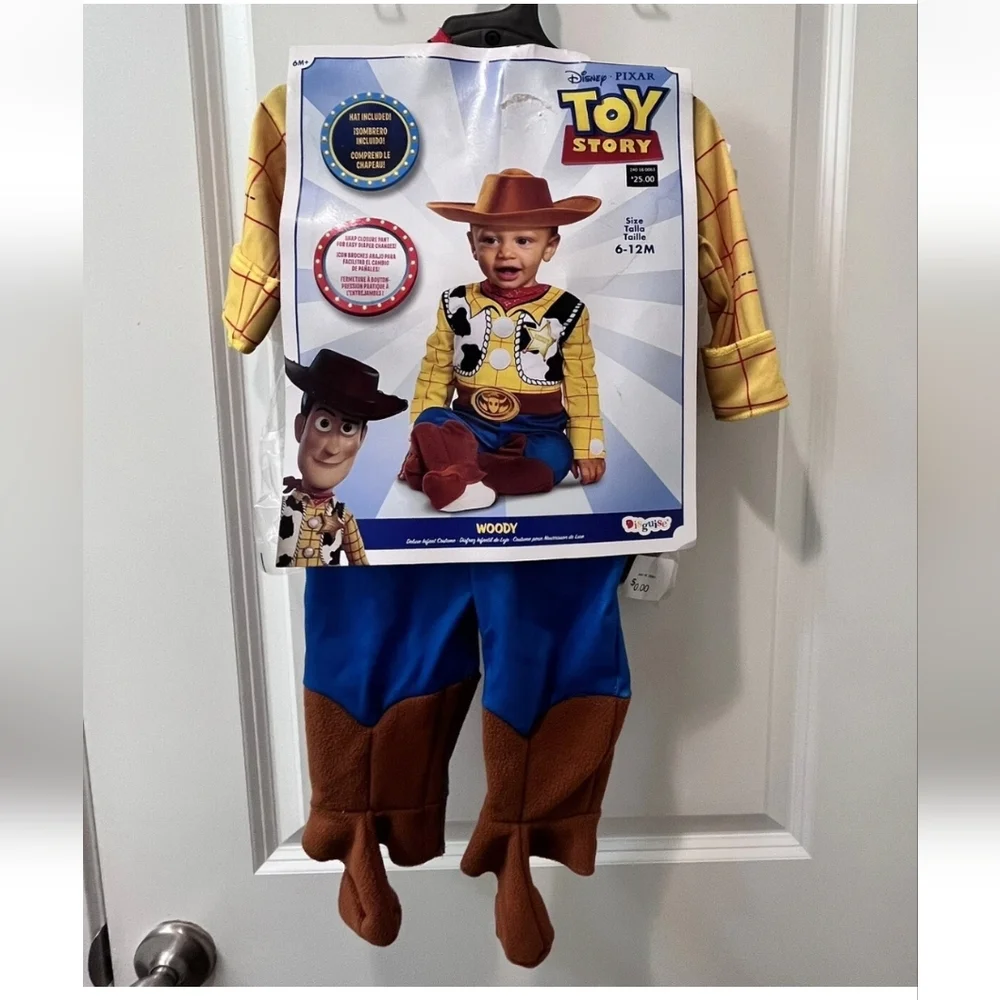 Disney Toy Story Woody Costume - Yellow,‎ Blue, Brown